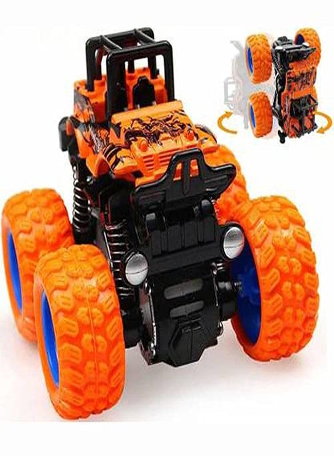 IndusBay® 4WD Monster Truck Offroad Cars Push and Go Toy Trucks Friction Powered Cars 4 Wheel Drive Vehicles for Toddlers Children Boys Girls Kids Gift, Orange - Image 4